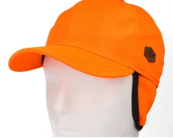 Baseball El Safety Polyester Orange Earflap - MJM Hats