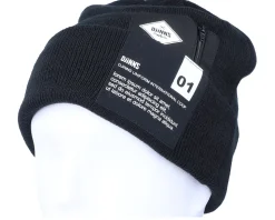 Basic Beanie Lorem Pocket Black Cuff - Djinns