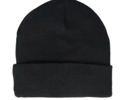 Basic Beanie Recycled Yarn Black Cuff - Djinns