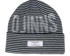 Basic Beanie Stripeshadow Black/White Cuff - Djinns