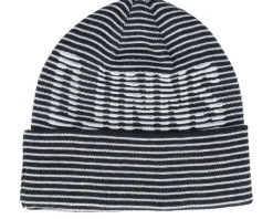 Basic Beanie Stripeshadow Black/White Cuff - Djinns
