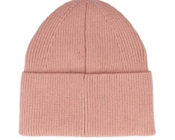 Basic Beanie Wooly Knit Soft Pink Cuff - Djinns