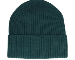 Beanie 100% Merino Wool Flannen Green Cuff - MJM Hats