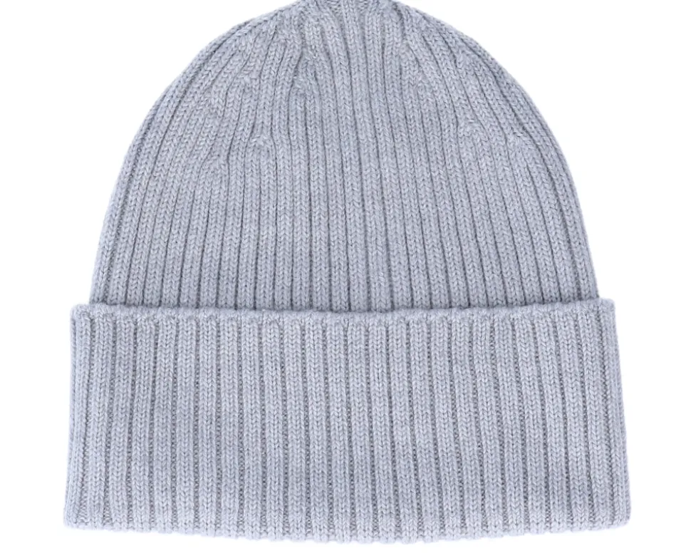 Beanie 100% Merino Wool Grey Cuff - MJM Hats