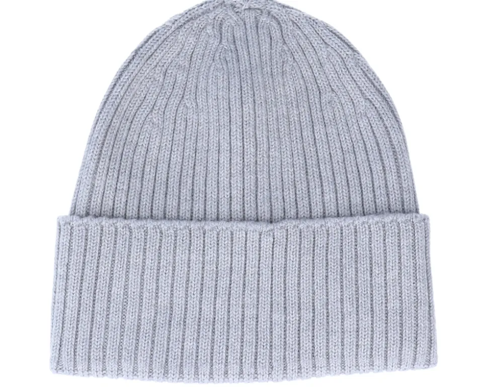 Beanie 100% Merino Wool Grey Cuff - MJM Hats