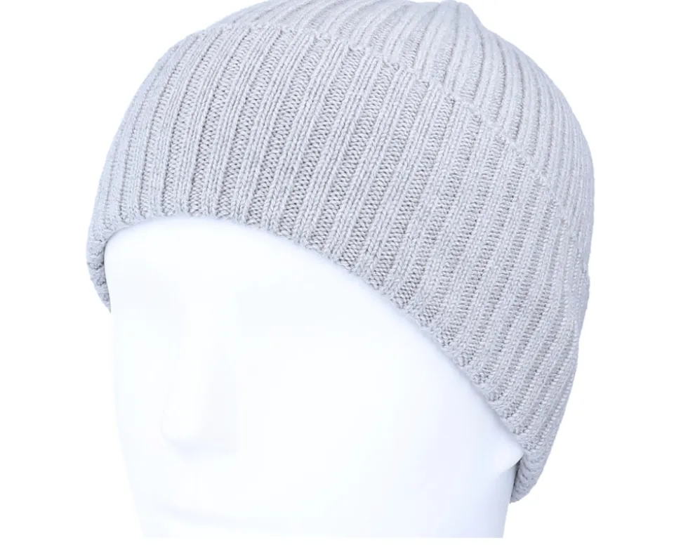 Beanie 100% Merino Wool Grey Cuff - MJM Hats