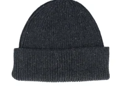 Beanie Hemavan Wool Dark Grey Melange Cuff - Dedicated