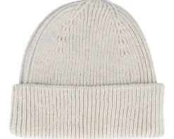 Beanie Hemavan Wool Pearl White Cuff - Dedicated