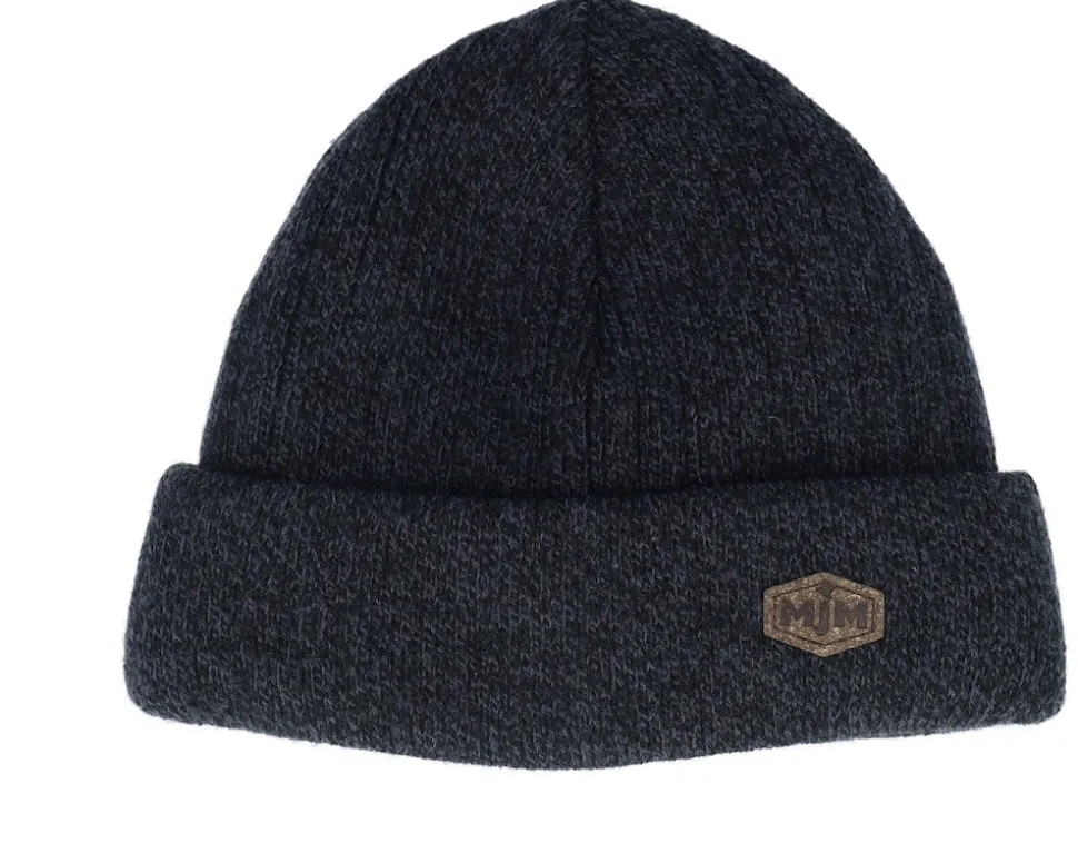 Beanie No Wind 32 Wool Mix Anthracite Cuff - MJM Hats