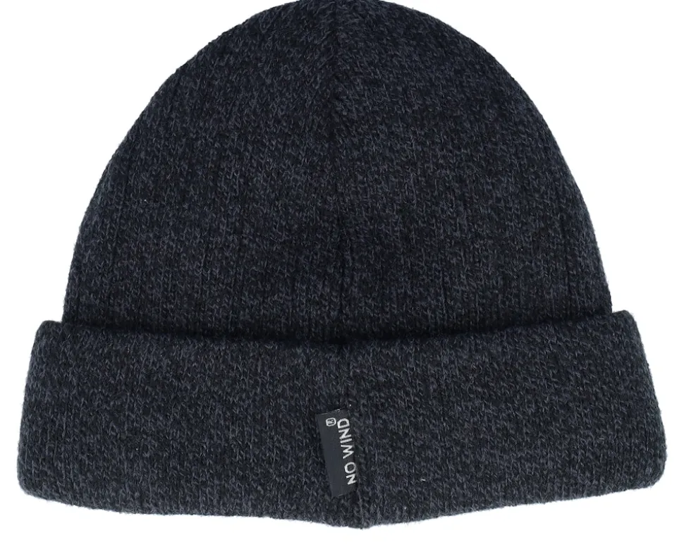 Beanie No Wind 32 Wool Mix Anthracite Cuff - MJM Hats
