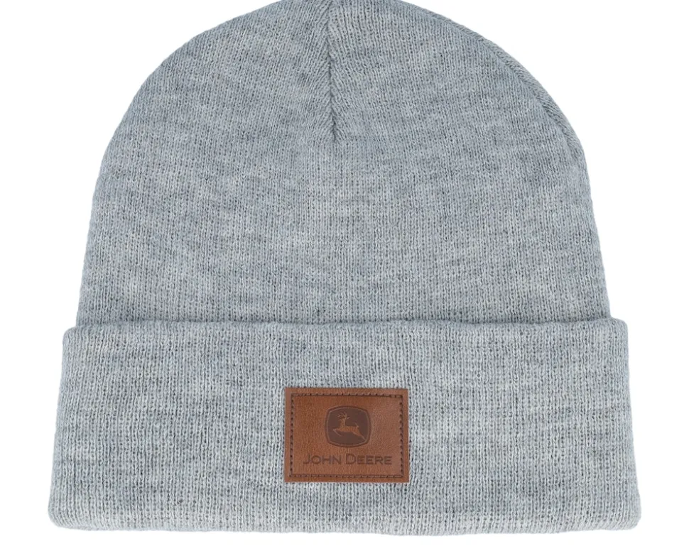 Beanie Oxford Grey Cuff - John Deere