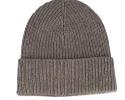 Beanie Rib 42 Rec Wool/Cashmere Mix Beige Cuff - MJM Hats