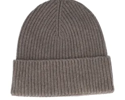 Beanie Rib 42 Rec Wool/Cashmere Mix Beige Cuff - MJM Hats