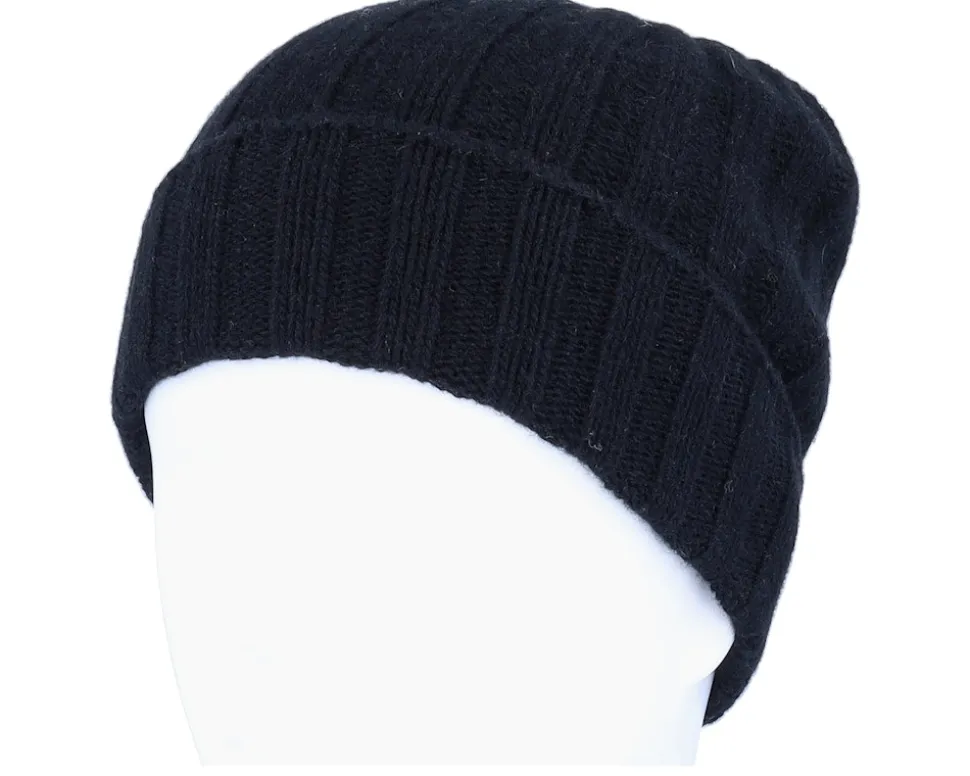 Beanie Soft Rec Cashmere/Wool Black Cuff - MJM Hats