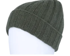 Beanie Soft Rec Cashmere/Wool Green Cuff - MJM Hats