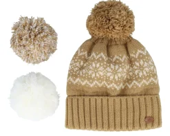 Beanie Spritz Beige Pol Pom - Cabaïa
