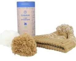 Beanie Spritz Beige Pol Pom - Cabaïa