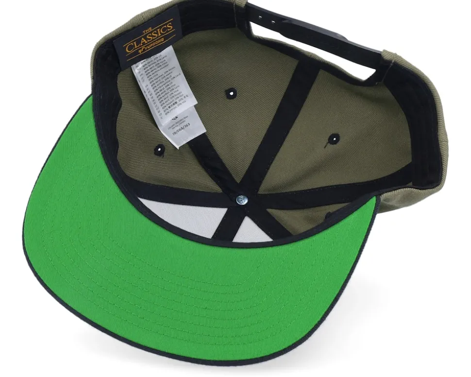 Bear Cap Man Olive/Black Snapback - Bearded Man