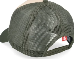 Bear High Cap Stone/Dark Green A-Frame Trucker - Upfront