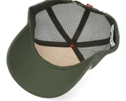 Bear High Cap Stone/Dark Green A-Frame Trucker - Upfront