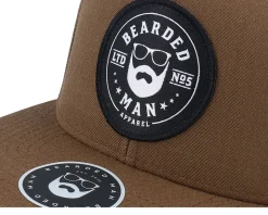 Beard Logo R Classic Tan Snapback - Bearded Man