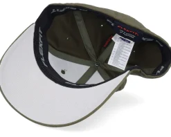 Bearded Army Skull Wooly Combed Olive Flexfit - Army Head