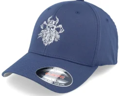 Bearded Skull Axe Wooly Combed Black Flexfit - Vikings