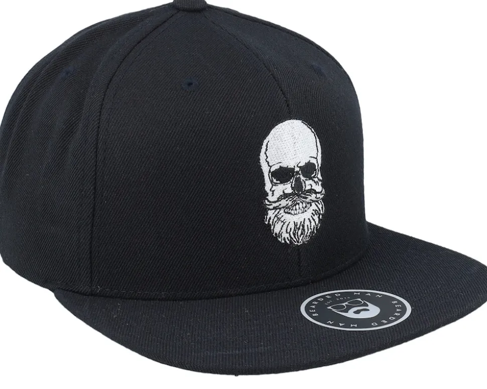 Bearded Skull Black Snapback - Bearded Man