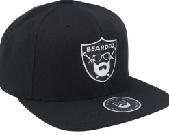 Bearded Sword Badge Black Snapback - Bearded Man