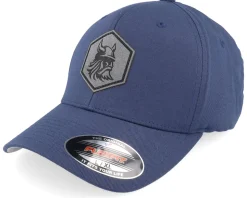 Bearded Viking Helmet Navy Flexfit Wooly Combed - Vikings