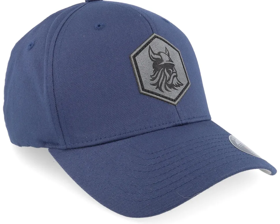 Bearded Viking Helmet Navy Flexfit Wooly Combed - Vikings