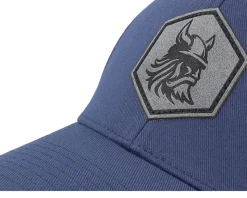 Bearded Viking Helmet Navy Flexfit Wooly Combed - Vikings