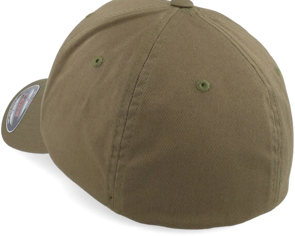 Bearded Viking Helmet Olive Flexfit Wooly Combed - Vikings