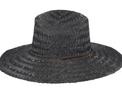 Bells II Sun Hat Black Straw Hat - Brixton