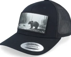 Big Bear Wide Patch Retro Black Trucker - Hunter