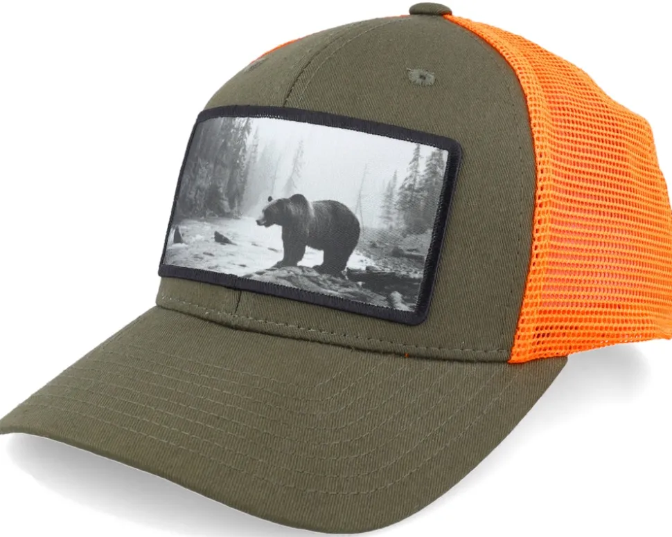 Big Bear Wide Patch Retro Black Trucker - Hunter
