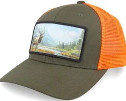 Big Deer Wide Mash/Fluorescent Orange Trucker - Hunter