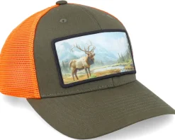 Big Deer Wide Mash/Fluorescent Orange Trucker - Hunter