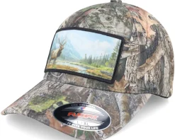 Big Deer Wide Patch Retro Black Trucker - Hunter