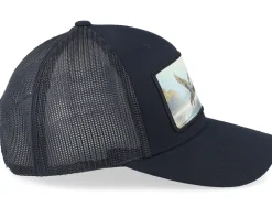 Big Duck Wide Patch Retro Black Trucker - Hunter