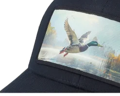 Big Duck Wide Patch Retro Black Trucker - Hunter