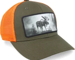 Big Moose Wide Mash/Fluorescent Orange Trucker - Hunter