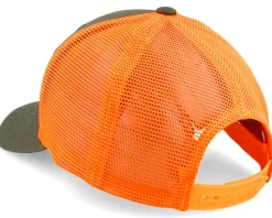 Big Moose Wide Mash/Fluorescent Orange Trucker - Hunter