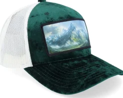 Big Mountains & Landscape Velvet Green/Ivory A-Frame Trucker - Calza Pennello