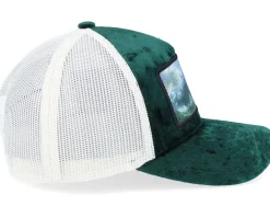 Big Mountains & Landscape Velvet Green/Ivory A-Frame Trucker - Calza Pennello
