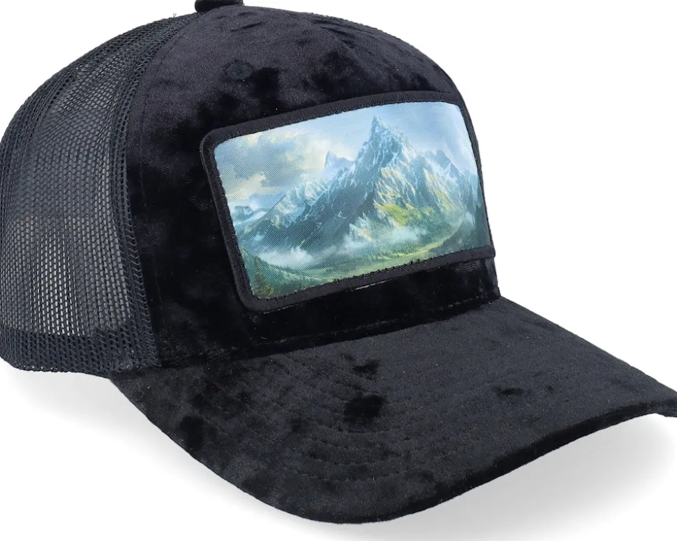 Big Mountains & Landscape Patch Velvet Black A-frame - Calza Pennello