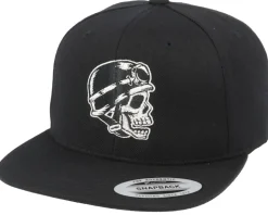 Biker Skull Black Snapback - Born To Ride