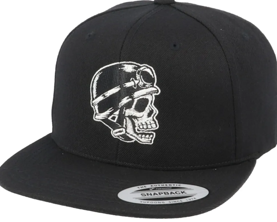 Biker Skull Black Snapback - Born To Ride