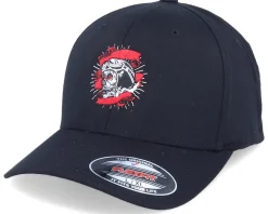 Biking Skull Banners Black Flexfit - Born To Ride