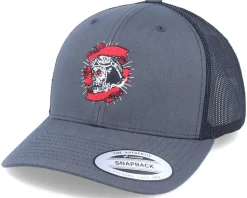 Biking Skull Banners Charcoal/Black Trucker - Born To Ride